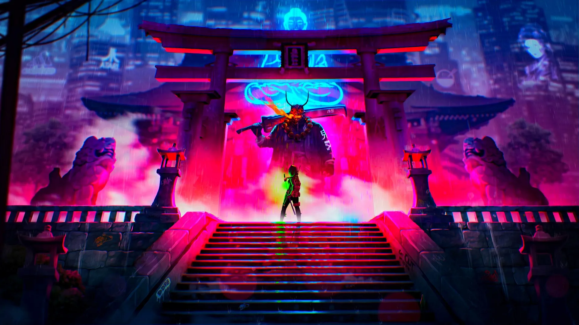 赌博游戏赛博都市夜景 - 博彩平台